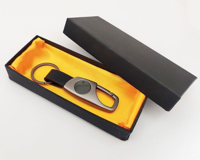 Keychain with carabiner in a box