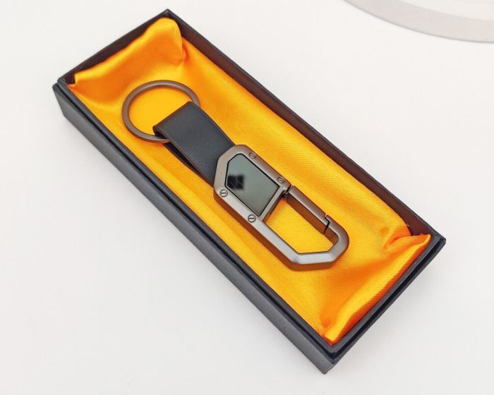 Keychain with carabiner in a box