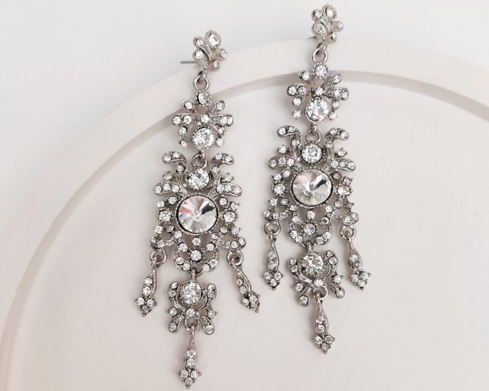 Earrings with Czech crystals