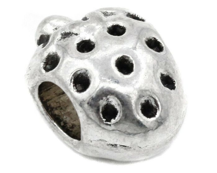 Charm bead Berry, silver X 822